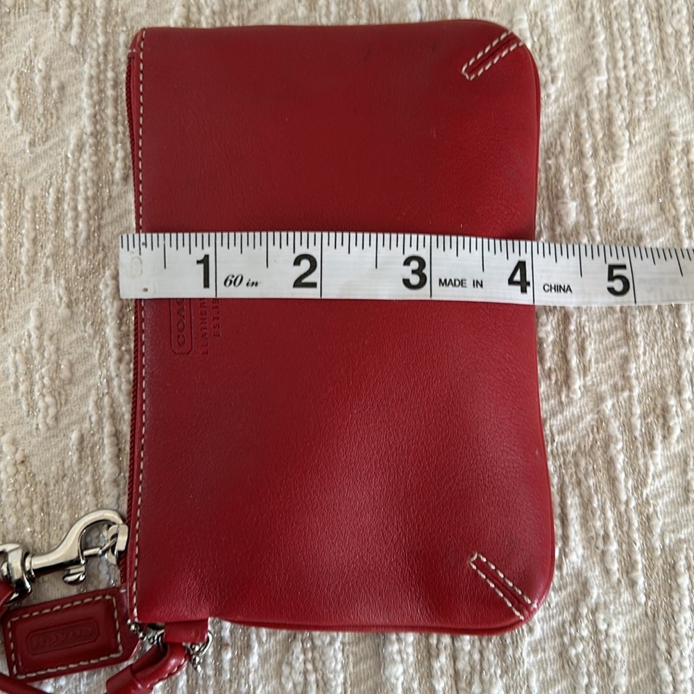 Coach Red Leather Wristlet - Picture 14 of 14